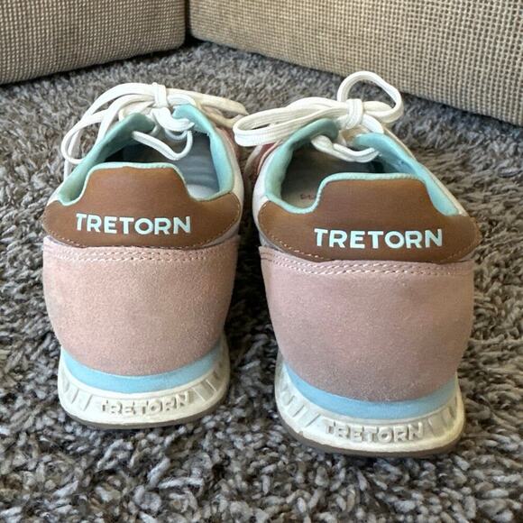 Women’s Tretorn x Free People Blush Blue Retro Sneakers Size 7 - Picture 2 of 9